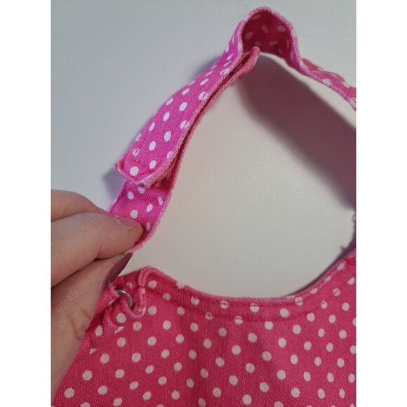 Hello Kitty Pink Polka Dot Girls Halter Dress Embroidered Kitty Patch Girls 3T - Picture 4 of 8